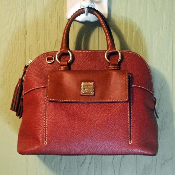 Dooney & Bourke Aubrey Satchel Terra Cotta Purse Bag - Picture 1 of 12